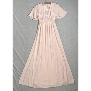 Show Me Your Mumu Emily Empire Maxi Dress Size XS Blush Pink Bridesmaid Coquette